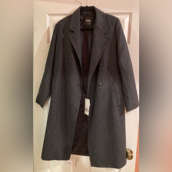 ZARA DOUBLE-BREASTED COAT - Picture 2 of 4
